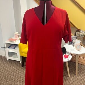 Eloquii  Elegant Red V-Neck Dress
